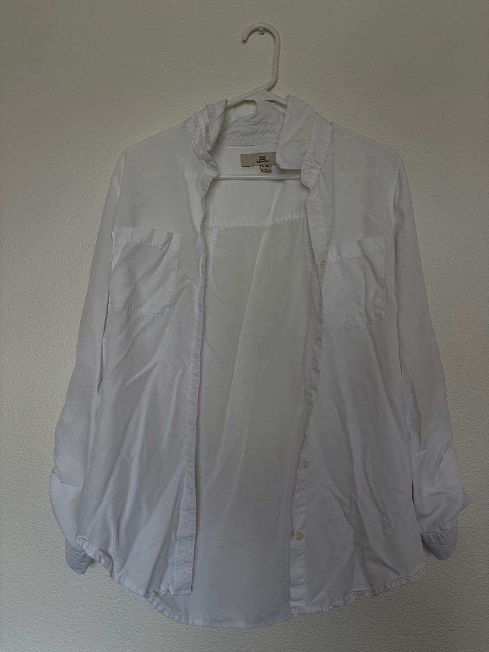 Thread & Supply White Oversized Button-Down Shirt